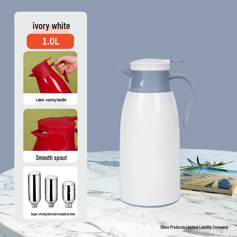 Large Capacity Cat Thermos with Glass Liner - Insulated Kettle for Home and Dorm Use