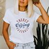 There's No Crying In Baseball Vintage Distressed Arched Quote Crew Neck Tee, Classic Movie Line Game Day Sports Mom Casual Athleisure TShirt