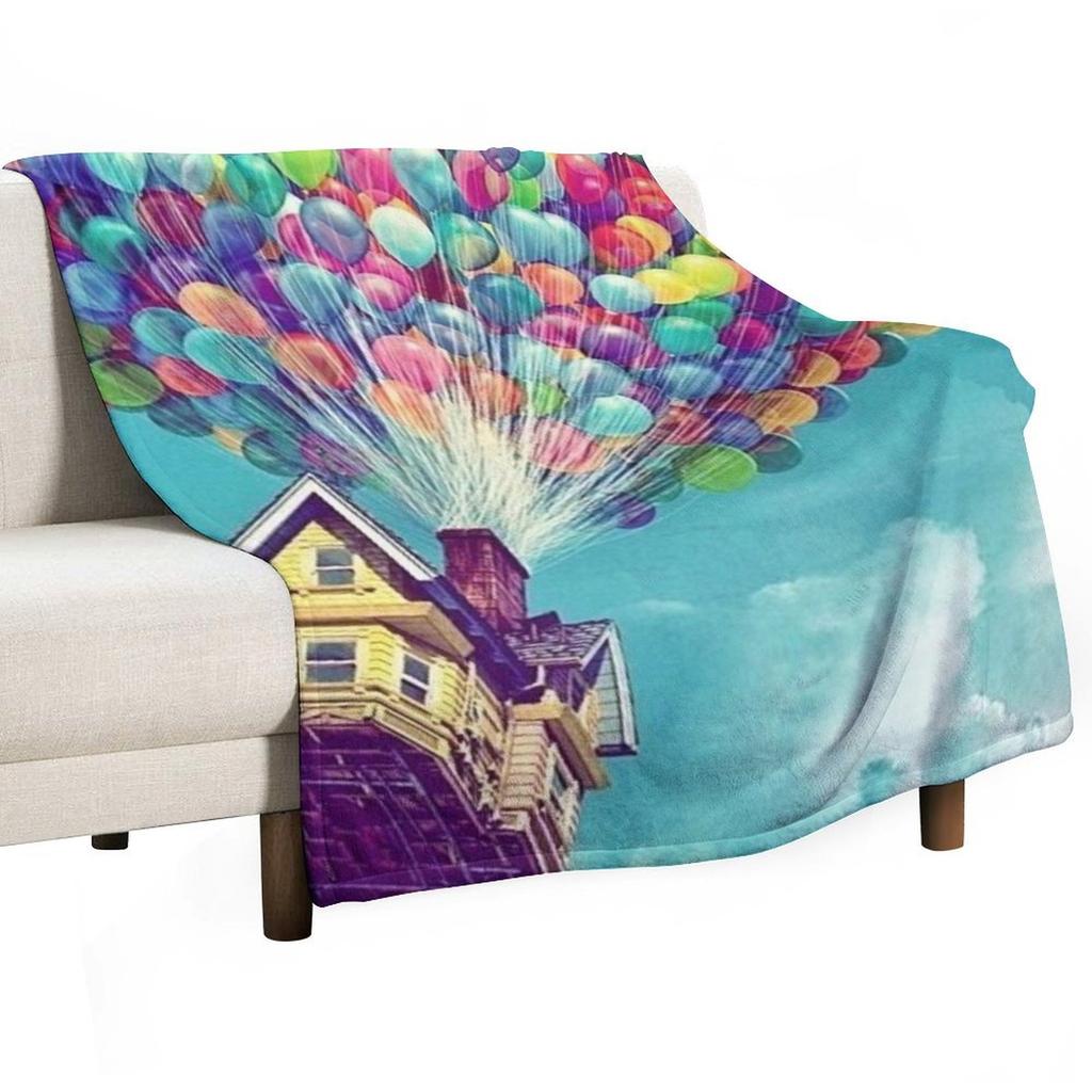 House In the Air Throw Blanket Sofa Throw Thermals For Travel Blankets For Baby Softest Blankets