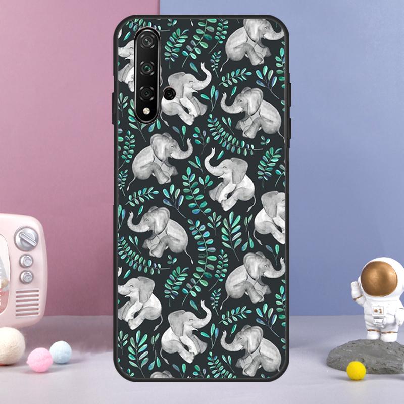

Cute Elephant Cartoon For Huawei Nova 12i 12s 11i 8i 7i 9 10 SE Y60 Y61 Y70 Y72 Y73 Y90 Y91 P20 P30 P40 Lite Case Huawei P40 Lite 4G