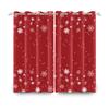 Merry Christmas Curtains Festival Home Interior Set Double Layer Windows Suitable Bedroom Light Blocking Made Of Polyester Decor Window Treatment