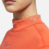 Nike Sportswear Casual Stand Collar Crop Long Sleeve T-Shirt Women Tops Team-Orange CZ4421-891