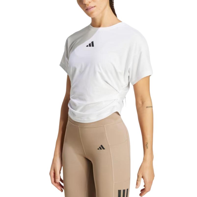 Adidas Powerclimacool Soft Skin-Friendly Comfortable Versatile Short Sleeve Drop Shoulder T-Shirt Women Tops JX1194