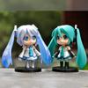 Japanisches Anime-Modell Hatsune Miku kawaiii Mädchen PVC-Modell Puppen-Set Weihnachtsspielzeug Schreibtisch Kuchen Dekoration niedlich