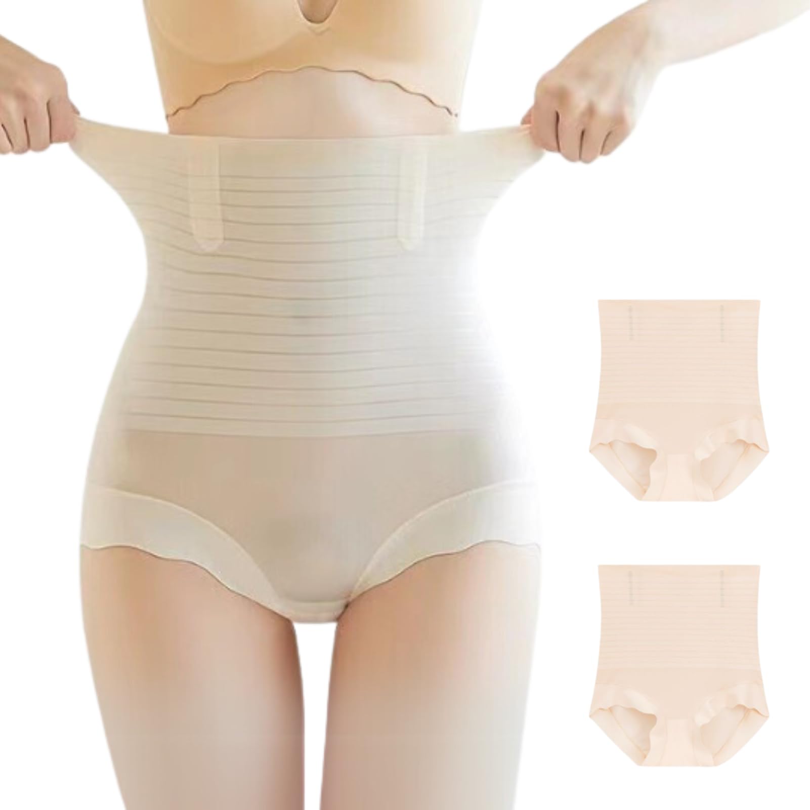 

Uccellino Утягивающие трусики для подтянутого животика, 2 шт., Слимминг, С высокой талией, На косточках, (JP, Алфавит, M, Бежевый) бежевый