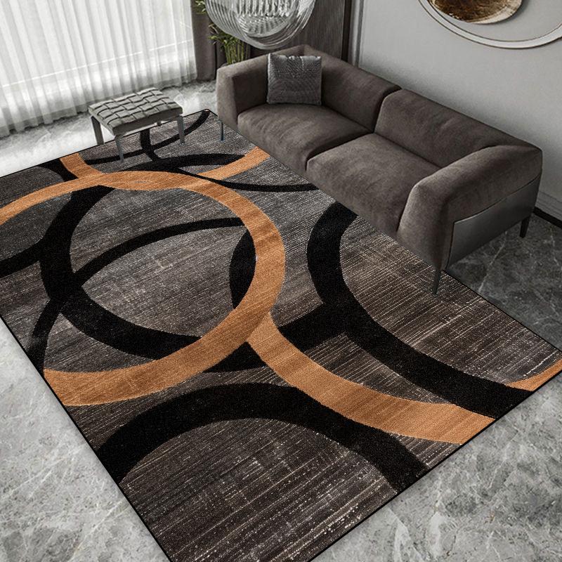 Modern Geometry Abstract Carpet Large Area Grey Decorate Easy Clean Non-slip Floor Mat Balcony Bedroom Washable Rug Customizable