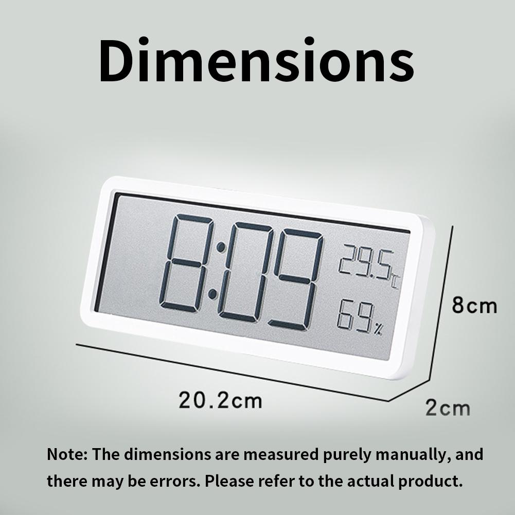 Digital LED Wall Clock With Date Temperature Humidity LCD Display Screen 12/24H Electric Alarm Clock For Bedrooms Office