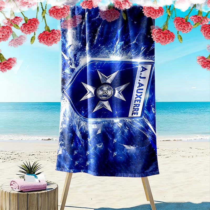 AJ Auxerre Print Beach Towel, Large Soft Quick Dry Towel for Beach Camping Swimming