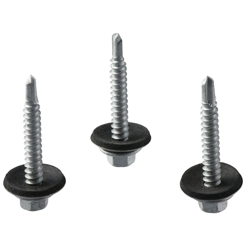 20pcs Hex Head Metal Roofing Screws 38mm Wood Siding Screws Fasteners Roof Screw  Metal To Wood