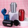 Mini Ashtray Portable with Lid for Outdoor Travel Metal Storage Box with Keychain Cigarette Accessories