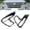 Pair Front Bumper Fog Light Cover Bezel Black Trim Fits Ford Explorer 2018-2020 Car Accessories