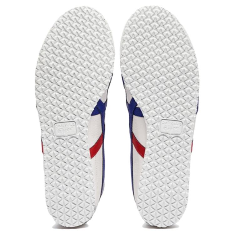 Onitsuka Tiger Mexico 66 Comfortable Versatile Durable Non-Slip Supportive Low-Top Casual Shoes Unisex sneaker White Blue Red 1183C693-100