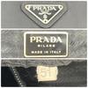 PRADA Tessuto Nylon Handbag Tote Bag Semi One Shoulder Arm Black Triangle Logo Plate Women's White Tag