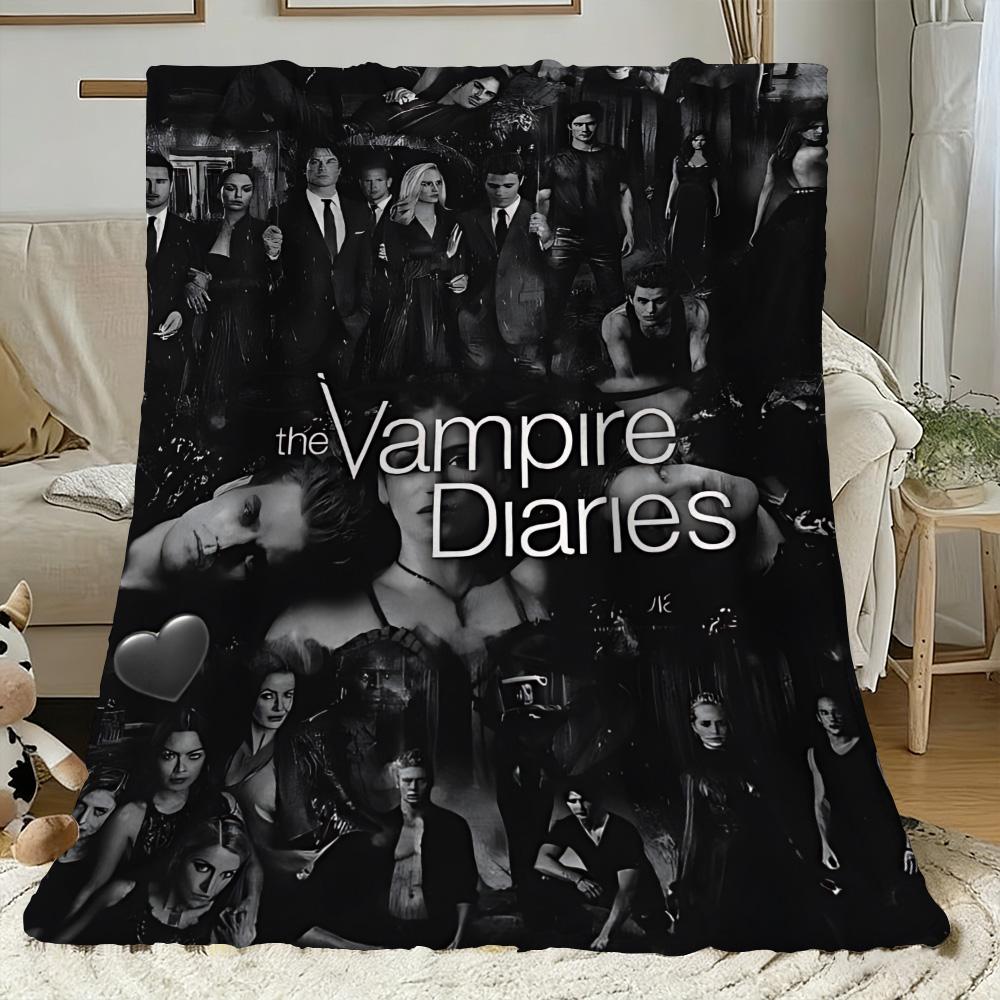 Printed Blanket Picnic Blankets Warm Blanket Soft and Comfortable Blanket Home Travel The V-Vampires D-Diaries Birthday Gift