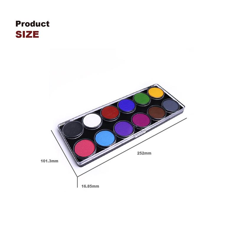Habo Ke 12-Color Washable Children's Face and Body Paint Palette