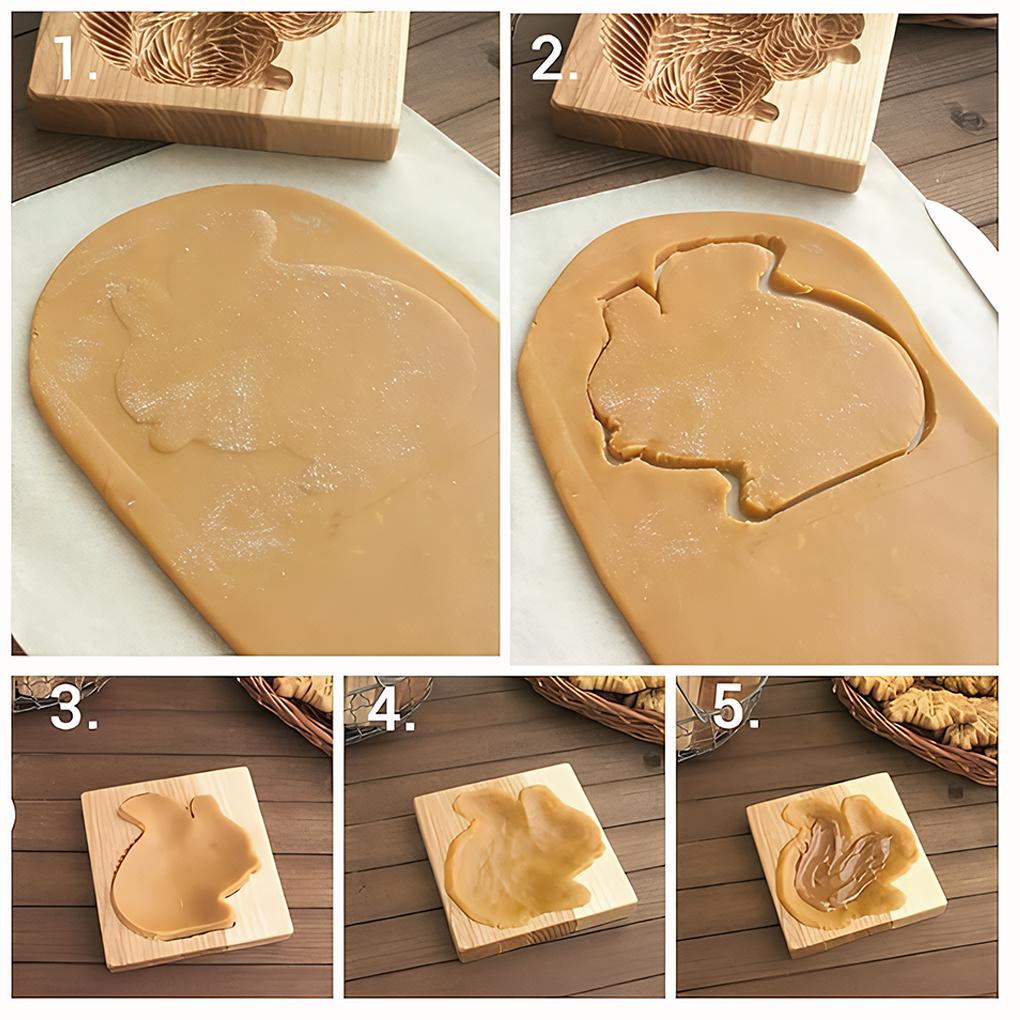 Sada vykrajovátek na sušenky, Dřevěná, DIY formičky na pečení, Na čištění sušenek, Pevná odolná, Muffiny a výroba měsíčních koláčků