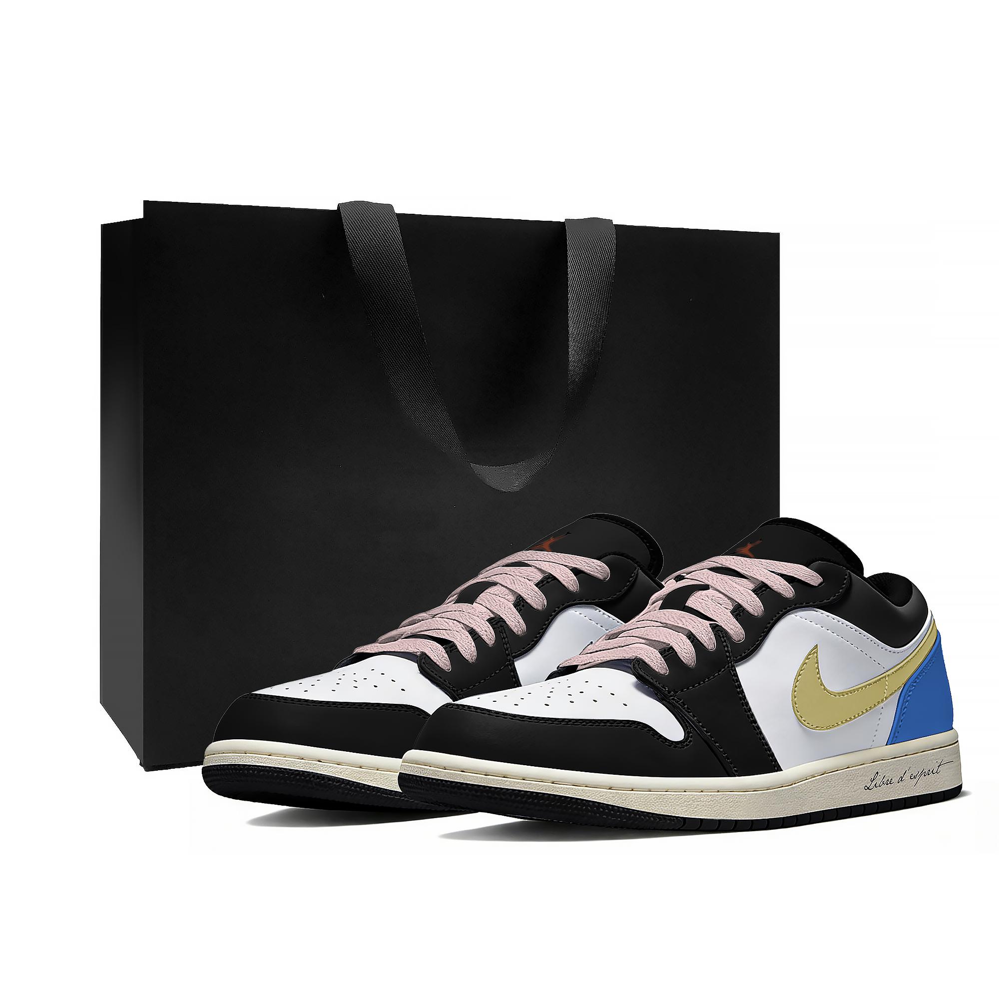 

Jordan Air Jordan 1 Slip Resistant Abrasion Resistant Low top Vintage Basketball Shoes Unisex Yellow 553558-081(Team661-) 43