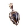 Natural Pietersite Gemstone 925 Solid Sterling Silver TwoTone Pendant 1.50" R0i73