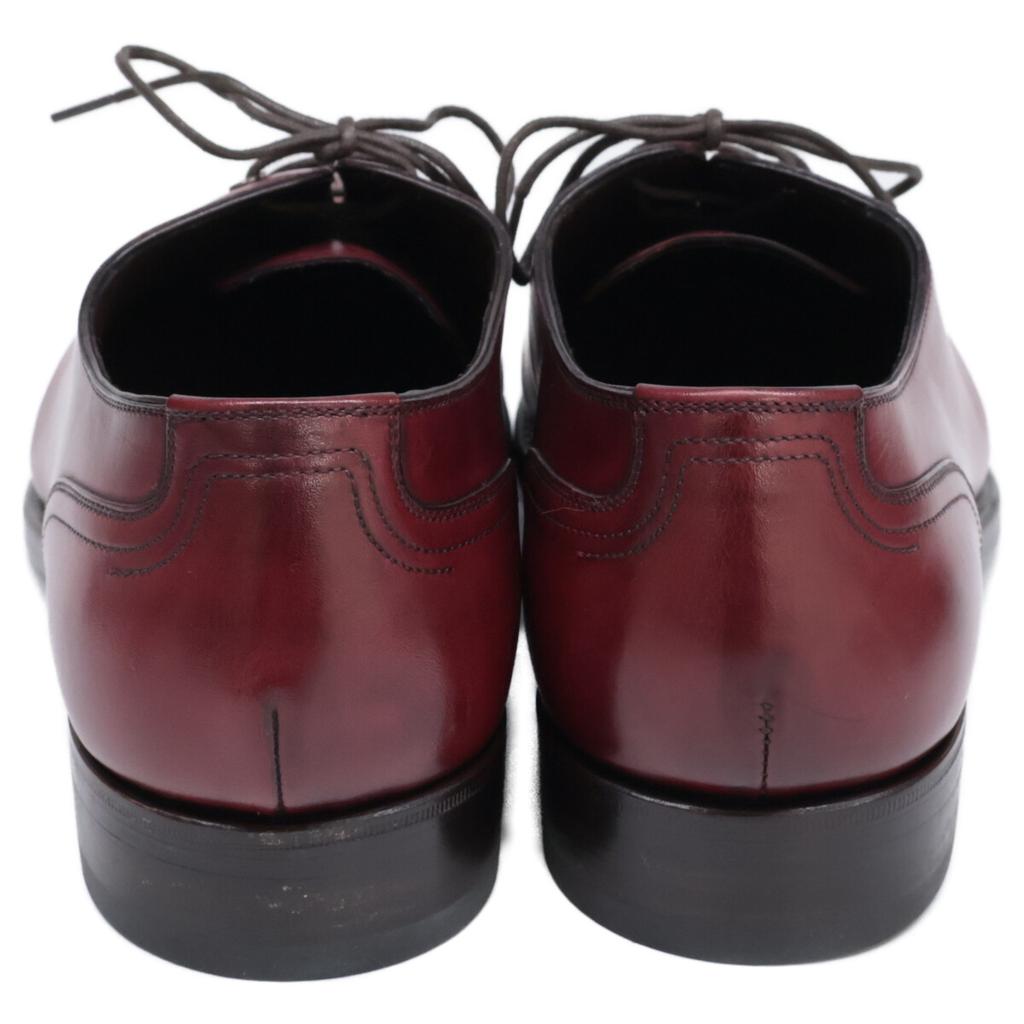 Salvatore Ferragamo Puikios būklės JD6299 TRAMEZZA 4 skylučių whole cut batai 8 2E Bordo Spalvos Naudoti