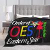Soft Blanket Travel Oes Style Order Of The Eastern Star Bedding Throws Colorful Logo Flannel Bedspread Chair Fun Sofa Bed Cover