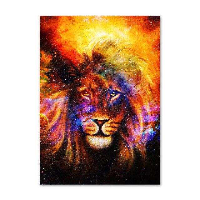 5d Full Round Diamond Painting Animals Wolf Tiger Lion Picture Round Rhinestone Embroidery Mosaic Cross Stitch Fabulous Art