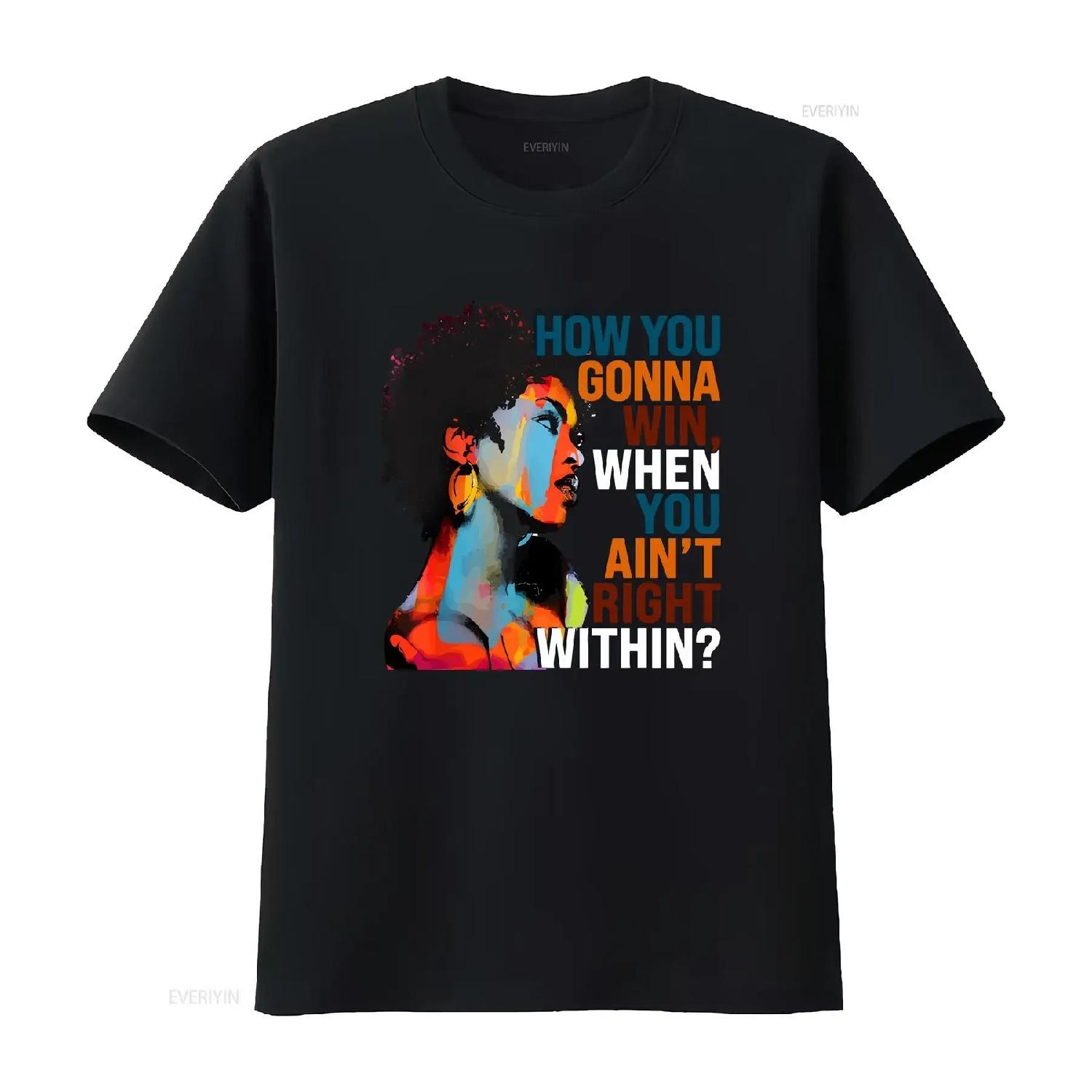 How You Gonna Win When ain t Right Within T Shirt L Hill Lauryn H Music Love Fan Rap lyrics LaurynHill  vintage Washed S чёрный