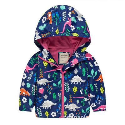 Meanbear Abrigo de Otoño con Capucha y Manga Larga con Estampado de Dinosaurio de Dibujos Animados para Niños y Niñas