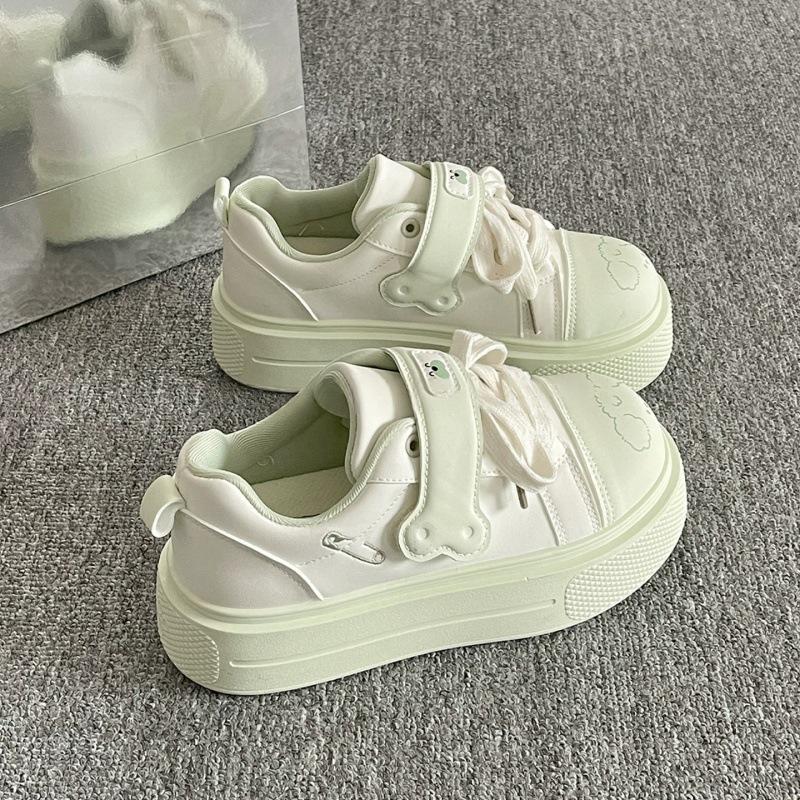 Velcro Shoes - Women s New Style Thick-soled Shoes 35 зелёный