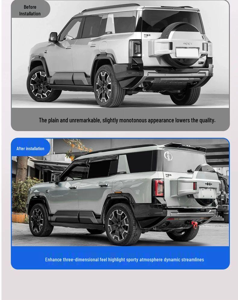 Equation Leopard 8 Special MC Sport Rear Top Diffuser Hole-Free Exterior Upgrade Spoiler