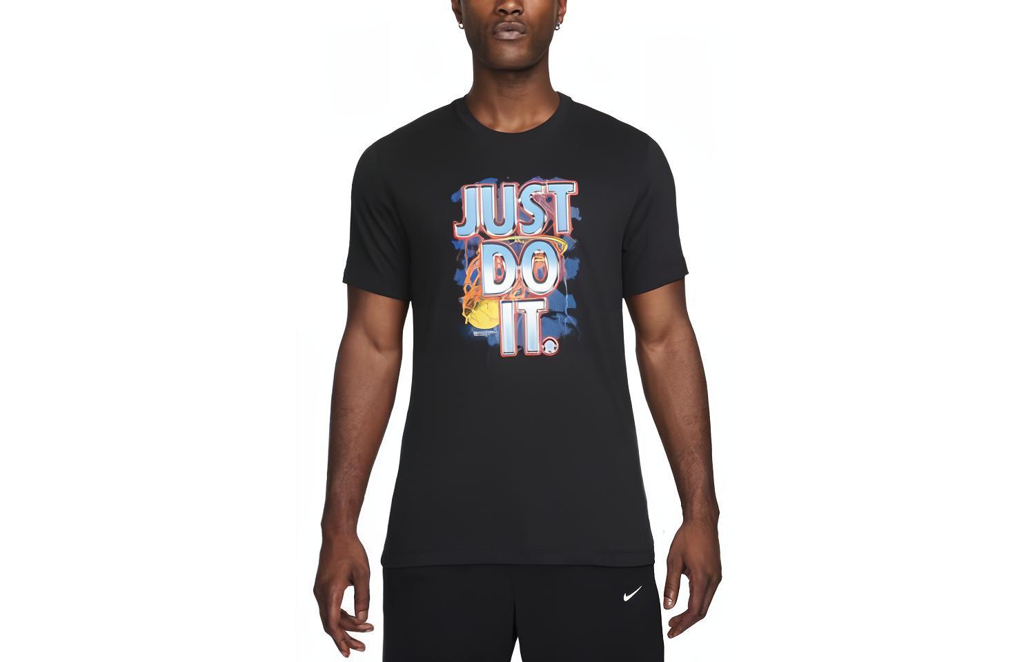 

Nike T Shirts Men s Black Crew Neck Moderate Straight Fit FN0813-010 XXL