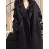 Petite-Friendly Hepburn Style Wool Coat - Mid-Length Women's Overcoat for Autumn/Winter 2025, New Korean Style