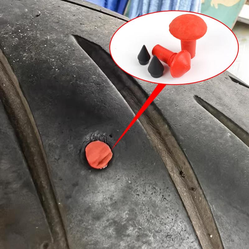 Vacuum Tire Rubber Bullet Tire Repair Tool Mushroom Nail + Lead Electric Vehicle Motorcycle Tire Repair Tool Auto Parts