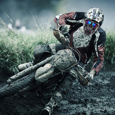 Motorsykkelbriller Ansiktsmaske, ATV Crosser Briller Ripebestandige UV for Beskyttelse Briller for Menn Kvinner