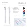 3/12 Color 3 in 1 Multi Functional Click Gel Pen Retractable Ballpoint Pen for Journal Writing Stationery School Office Supplies