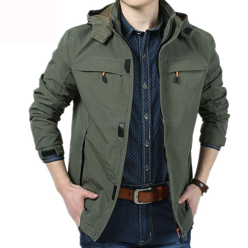 Autumn and winter outdoor casual jacket middle-aged jacket large size medium and long velvet thickened breathable men's jacket