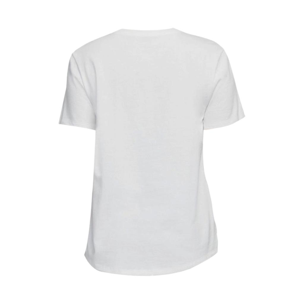 Nike Solid Color Logo Crew Neck T-Shirt Women Tops White DX7902-100