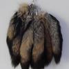 Fashion Keychain with Plush Foxes Tail Bag Pendant Women Keyring Animal Key Chain for Purse Backpack Handbag