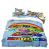 2026 NEUE Geschenke für Teenager Bettbezug-Set Game Sprunki Cartoon Bettwäsche-Set Bettdeckenbezug Hautfreundlich und Atmungsaktiv für Schlafzimmer Zuhause