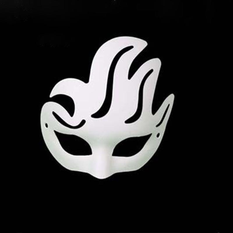 DIY Blank Paper White Masks Halloween Party Cosplay Painted Masquerade Kids Cartoon Animals Hand Paintable Mask
