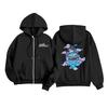 Kids Fashion Women's Lightweight Long Sleeve Zipper Hoodie Printed Hoodie With Pockets