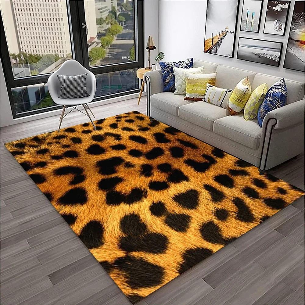 Leopard Print Carpet Rugs Living Room Floor Mats Bedroom Decor Carpets for Bed Room Carpets for Living Room Decoration Maison