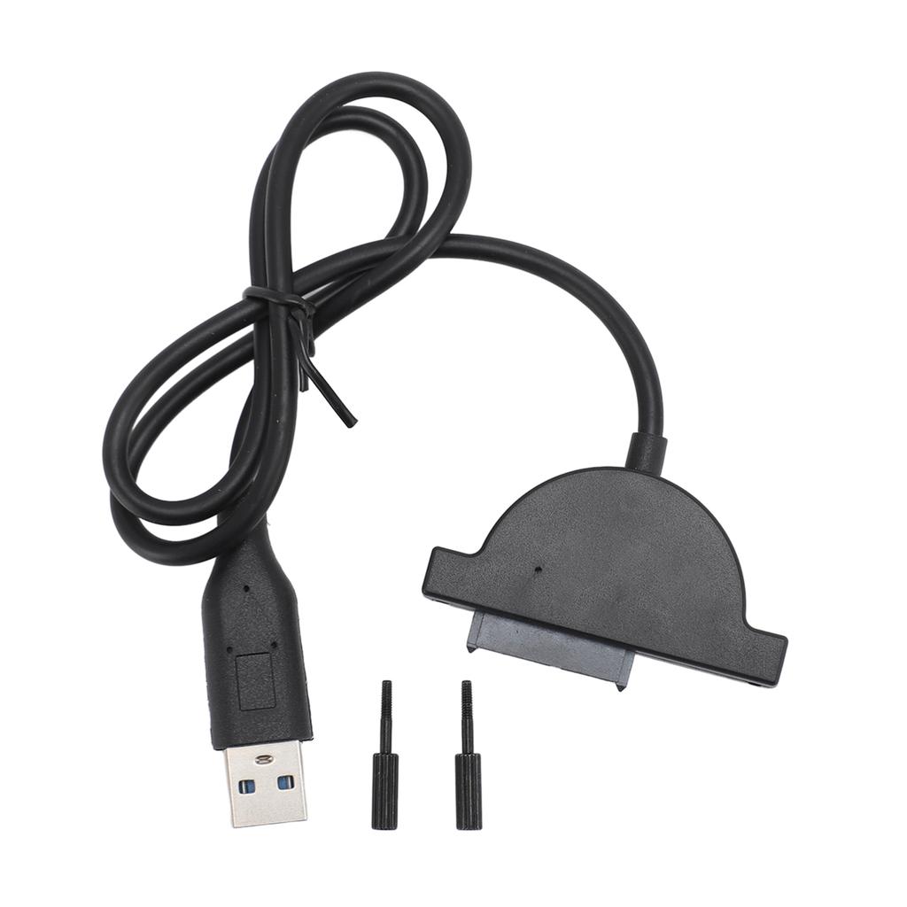USB 2.0 To SATA Cable Hot Swapping Plug and Play USB To 7 Plus 6 Pin Slimline SATA Adapter Cord for Laptop CD DVD ROM