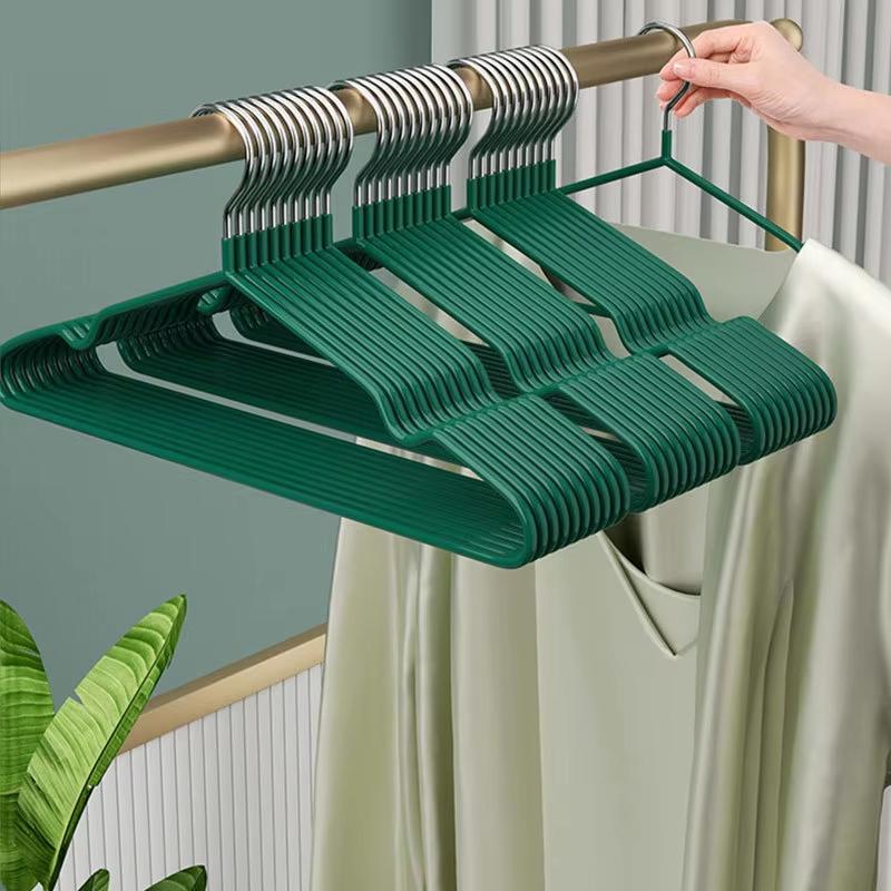 10pcs Non Slip Hangers, Durable Duty Hangers, No Shoulder Bump Suit Hangers, Laundry Hangers,Space Saving Adult Clothes Hangers