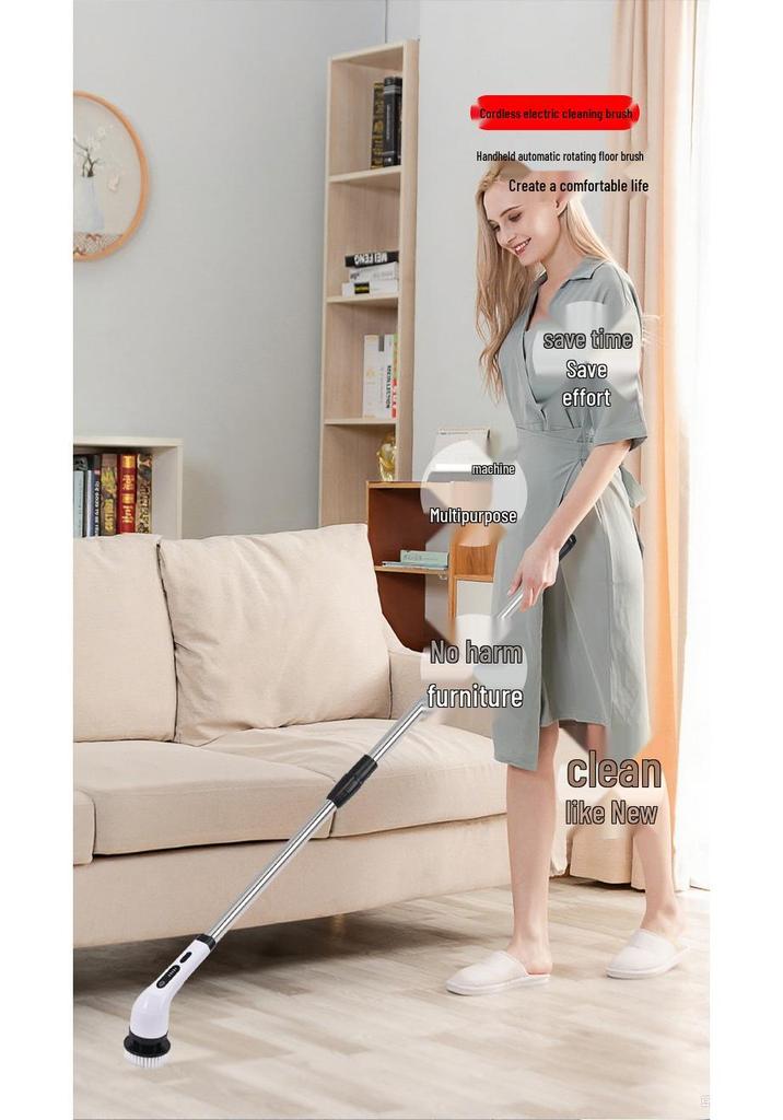 Multifunction Electric Cleaning Brush: Adjustable Nine-in-One for Bathroom & Glass