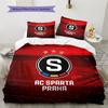 Sparta Prag Fußball Logo Muster Bettwäsche Heimdekoration Geburtstagsgeschenk (1 Bettbezug + 2 Kissenbezüge, ohne Füllung)