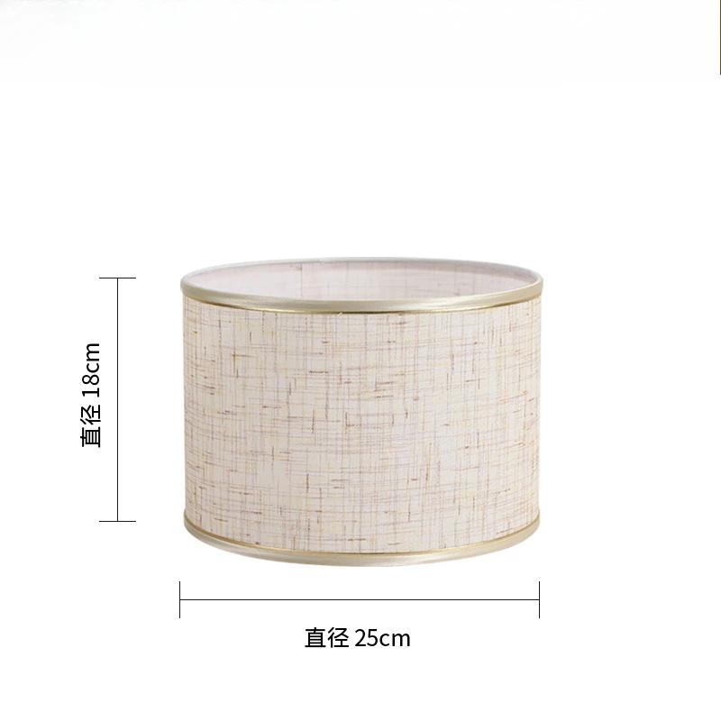 Nordic Cloth Metal Lamp Shade Home Decoration E27 Linen Fabric Metal Desk Lamp Cloth Lampshade 14/22/25cm Height
