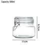 In Stock Transparent Graduated Glass Storage Jar with Sealed Buckle for Moistureproof Tea or Mason Jar Storage