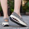 Fashion Autumn Women Woven Shoes Loafers Platform Handmade Elastic Slip on Nylon Woven Casual Wedges Shoes Lady Sneakers