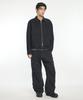 NOMANUAL Denim Trucker Zip Jacket - Washed Black