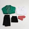 Anime Tomo-chan Is A Girl! Tomo Aizawa Junichirou Kubota Cosplay Costume Wig Green Outfit School Uniform Skirt Spats Men Women